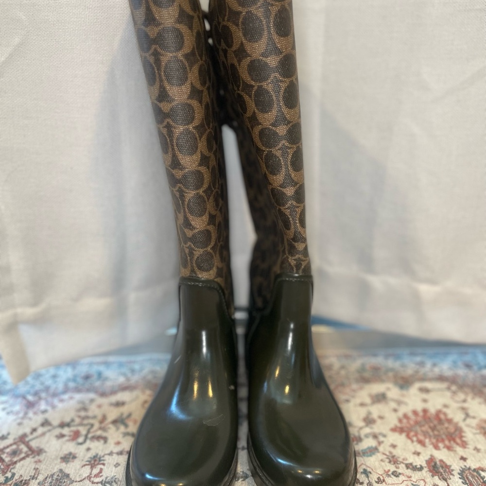 Coach monogram high boots size 7 - Picture 3 of 8